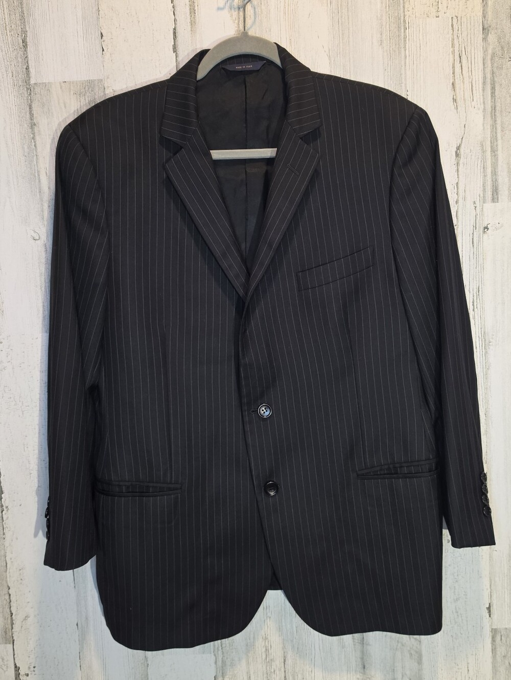 Brooks Brothers 1818 Fitzgerald 44R Pinstripe Wool Blazer Loro Piana Italy